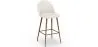 Stool Upholstered in Bouclé Fabric - Scandinavian Design - Evelyne image 9