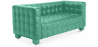 Buy Polyurethane Leather Upholstered Sofa - 2 Seater - Nubus Turquoise 13252 - prices