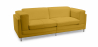 Buy Polyurethane Leather Upholstered Sofa - 2 Seater - Cawa Pastel yellow 16611 - prices