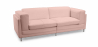 Buy Polyurethane Leather Upholstered Sofa - 2 Seater - Cawa Pastel pink 16611 in the United Kingdom
