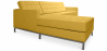 Buy Chaise longue design - Upholstered in Polipiel - Nova Pastel yellow 15184 - in the UK