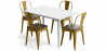 Buy Pack Dining Table and 4 Dining Chairs Industrial Design - New Edition - Bistrot Stylix Gold 60441 - in the UK