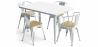 Buy Pack Dining Table and 4 Dining Chairs with Armrests Industrial Design - New Edition - Bistrot Stylix Steel 60442 - prices