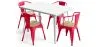 Pack Dining Table and 4 Dining Chairs with Armrests Industrial Design - New Edition - Bistrot Stylix image 9