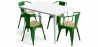 Buy Pack Dining Table and 4 Dining Chairs with Armrests Industrial Design - New Edition - Bistrot Stylix Green 60442 with a guarantee