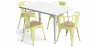 Buy Pack Dining Table and 4 Dining Chairs with Armrests Industrial Design - New Edition - Bistrot Stylix Pastel yellow 60442 - prices