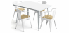 Buy Pack Dining Table and 4 Dining Chairs with Armrests Industrial Design - New Edition - Bistrot Stylix White 60442 home delivery