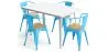 Pack Dining Table and 4 Dining Chairs with Armrests Industrial Design - New Edition - Bistrot Stylix image 9