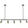 Buy Rail Ceiling Lamp - 5 Adjustable Gold Spotlights - 110CM Gold 60518