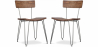Buy Pack of 2 Wooden Dining Chairs - Industrial Design - Hairpin Silver 60531 - in the UK