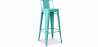 Buy Bar Stool with Backrest - Industrial Design - 76cm - New Edition - Stylix Pastel green 60325 in the United Kingdom