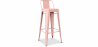 Buy Bar Stool with Backrest - Industrial Design - 76cm - New Edition - Stylix Pastel orange 60325 with a guarantee