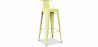 Buy Bar Stool with Backrest - Industrial Design - 76cm - New Edition - Stylix Pastel yellow 60325 - in the UK