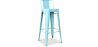 Buy Bar Stool with Backrest - Industrial Design - 76cm - New Edition - Stylix Aquamarine 60325 - prices