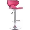Buy Swivel Chromed Metal Curved Back Bar Stool  Pink 49743