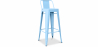 Buy Bar Stool with Backrest - Industrial Design - 76cm - New Edition - Stylix Pastel blue 60325 in the United Kingdom