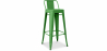 Buy Bar Stool with Backrest - Industrial Design - 76cm - New Edition - Stylix Green 60325 at Privatefloor