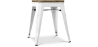 Buy Industrial Design Stool - Wood & Steel - 45cm -Stylix White 58350 - in the UK