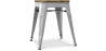 Buy Industrial Design Stool - Wood & Steel - 45cm -Stylix Light grey 58350 - prices
