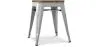 Industrial Design Stool - Wood & Steel - 45cm -Stylix image 9