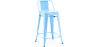 Buy Bar Stool with Backrest - Industrial Design - 60cm - New Edition - Stylix Pastel blue 60126 with a guarantee