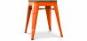 Buy Industrial Design Stool - Wood & Steel - 45cm -Stylix Orange 58350 in the United Kingdom