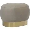 Buy Pouf - Velvet and Metal - Luxe Taupe 60552