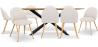 Pack Industrial Design Wooden Dining Table (220cm) & 8 Bouclé Upholstered Dining Chairs - Evelyne image 9