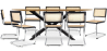 Pack Industrial Design Wooden Dining Table (220cm) & 8 Rattan Dining Chairs - Bruna image 9