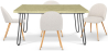 Pack Industrial Design Dining Table 120cm & 4 Dining Chairs - Bouclé Upholstered - Evelyne image 9