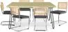 Pack Industrial Design Dining Table 150cm & 6 Rattan Dining Chairs - Velvet Upholstery - Martha image 9