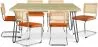 Pack Industrial Design Dining Table 150cm & 6 Rattan Dining Chairs - Velvet Upholstery - Martha image 9