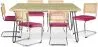 Pack Industrial Design Dining Table 150cm & 6 Rattan Dining Chairs - Velvet Upholstery - Martha image 9