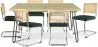 Pack Industrial Design Dining Table 150cm & 6 Rattan Dining Chairs - Velvet Upholstery - Martha image 9