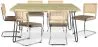 Pack Industrial Design Dining Table 150cm & 6 Rattan Dining Chairs - Velvet Upholstery - Martha image 9