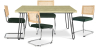 Buy Pack Industrial Design Dining Table 120cm & 4 Rattan Dining Chairs - Velvet Upholstery - Martha Dark green 60587 - in the UK