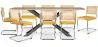 Pack Industrial Design Wooden Dining Table (200cm) & 8 Rattan Dining Chairs - Upholstered in Velvet - Martha image 9