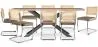 Pack Industrial Design Wooden Dining Table (200cm) & 8 Rattan Dining Chairs - Upholstered in Velvet - Martha image 9