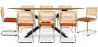 Pack Industrial Design Wooden Dining Table (220cm) & 8 Rattan Dining Chairs - Velvet Upholstery - Martha image 9