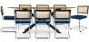 Pack Industrial Design Wooden Dining Table (220cm) & 8 Rattan Dining Chairs - Velvet Upholstery - Hyre image 9