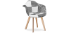 Buy Dining Chair with Armrests - Upholstered in Patchwork - Black and White - Dominic White / Black 60604 - in the UK