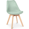 Buy Fabric Upholstered Dining Chair - Scandinavian Style - Denisse Pastel blue 59892 - in the UK