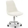 Buy Desk Chair with Wheels - White Boucle - Tulip White 60615