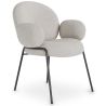 Dining Chair with Armrests - Bouclé Fabric Upholstery - Erys image 9