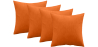 Buy Pack of 4 velvet cushions - cover and filling - Mesmal Orange 60632 in the United Kingdom