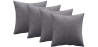 Buy Pack of 4 velvet cushions - cover and filling - Mesmal Dark grey 60632 at Privatefloor