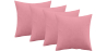 Buy Pack of 4 velvet cushions - cover and filling - Mesmal Pastel pink 60632 - in the UK
