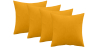 Buy Pack of 4 velvet cushions - cover and filling - Mesmal Yellow 60632 in the United Kingdom