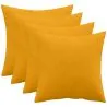 Buy Pack of 4 velvet cushions - cover and filling - Mesmal Yellow 60632