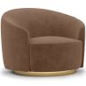 Curved Design Armchair - Upholstered in Velvet - Herina image 9